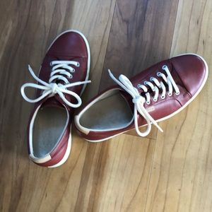 Red Ecco lace-ups